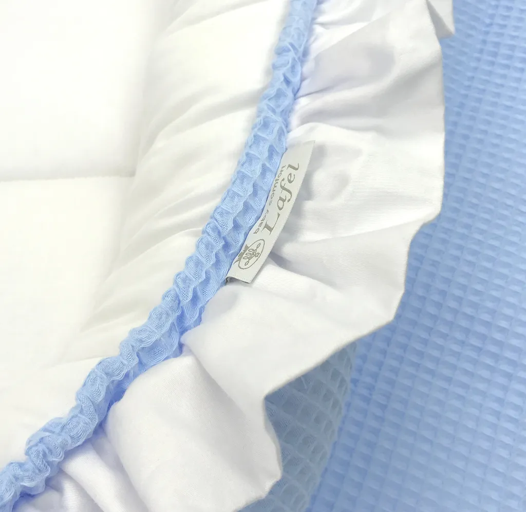 Kokon Niemowlęcy Blue Babynestchen Minky Design Kokon 2-seitig-Babynest Babykokon Kuschelbett Plus Eine Kleine Anti-Nass-Matratze 90x60cm Lafel 4 Kokon Niemowlęcy Blue Babynestchen Minky Design Kokon 2-seitig-Babynest Babykokon Kuschelbett Plus Eine Kleine Anti-Nass-Matratze 90x60cm Lafel – Bild 4