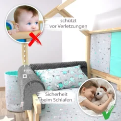 Bettkantenschutz Für Kinderbetten 70 Cm - Schutz Für Bettrahmen Kantenschutz Kinder Babybett Grau Minky 13 Bettkantenschutz Für Kinderbetten 70 Cm - Schutz Für Bettrahmen Kantenschutz Kinder Babybett Grau Minky -Babyprodukte Geschäft 02e5f7afb8ef28faf8703920cc145f33