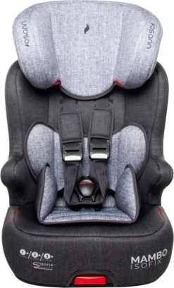 Osann Kinderautositz Mambo Isofix Gruppe 1/2/3 (9-36 Kg) Kindersitz - Black Melange