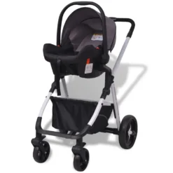 VidaXL 3-in-1 Kinderwagen Aluminium Grau Und Schwarz -Babyprodukte Geschäft 071f24504ad93643213bd4e4b2315021
