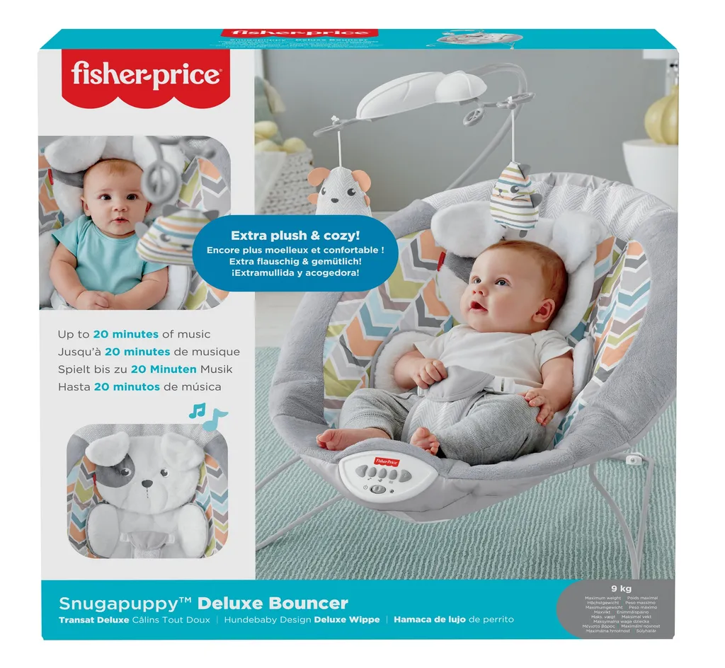 Fisher Price Fisher-Price Deluxe Babywippe Im Hundebaby Design, Moderne Baby-Ausstattung 6 Fisher Price Fisher-Price Deluxe Babywippe Im Hundebaby Design, Moderne Baby-Ausstattung – Bild 6