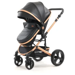 Pixini Kinderwagen Kalani 2in1 Schwarz / Gold (inkl. Regenplane Und Wickeltasche) -Babyprodukte Geschäft 07b8a8769189a7aa61b5239716cc0e3b