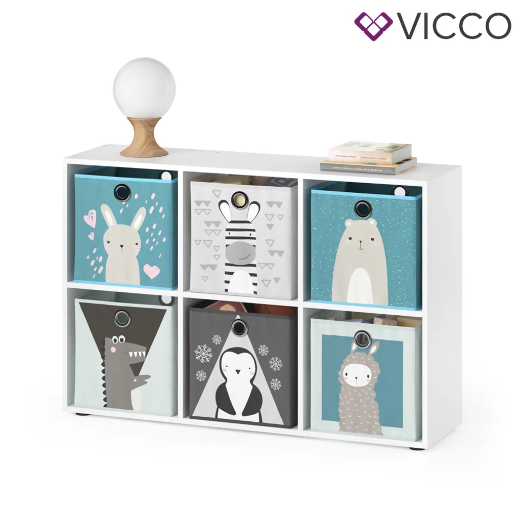 Vicco Raumteiler Weiß 107,2 X 72,6 X 29 Cm Holzwerkstoff Inkl. 6 Faltboxen 7 Vicco Raumteiler Weiß 107,2 X 72,6 X 29 Cm Holzwerkstoff Inkl. 6 Faltboxen – Bild 7