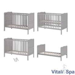 VitaliSpa Gitterbett Tobi Umbaubar Grau 124 X 87 X 65 Cm Holzwerkstoff -Babyprodukte Geschäft 0e0bdaa873e0a2b5e2f2734aab1f2410