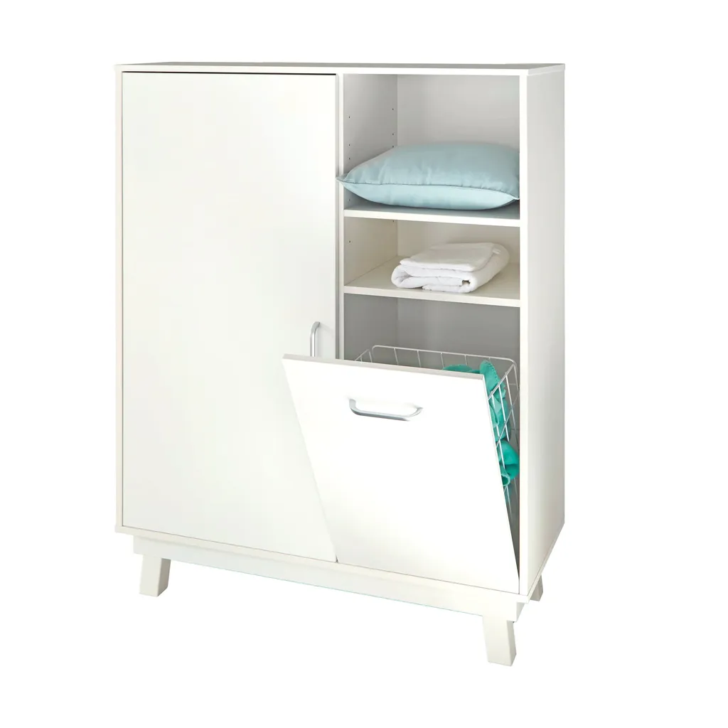 Roba Highboard 'Nordic Weiss', Standregal Inklusive Herausnehmbarem Wäschekorb, Weiß, Regal Für Baby- & Kinderzimmer 3 Roba Highboard 'Nordic Weiss', Standregal Inklusive Herausnehmbarem Wäschekorb, Weiß, Regal Für Baby- & Kinderzimmer – Bild 3