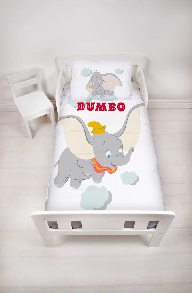 DUMBO Bettwäsche 40x60 + 100x135 Cm ☆ Kinder-Bettwäsche Für Mädchen & Jungen ☆ Disney Dumbo Elefant - 100% Baumwolle 3 DUMBO Bettwäsche 40x60 + 100x135 Cm ☆ Kinder-Bettwäsche Für Mädchen & Jungen ☆ Disney Dumbo Elefant - 100% Baumwolle – Bild 3