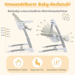COSTWAY 3 In 1 Babyschaukel & Hochstuhl & Sitzerhöhung, Babywippe Elektrisch Mit 8 Schaukelposition, Timing, Musik & Auto-Schaltfunktion, Babystuhl Klappbar Mit Rädern, 8 Höhenstufen (Grau) 9 COSTWAY 3 In 1 Babyschaukel & Hochstuhl & Sitzerhöhung, Babywippe Elektrisch Mit 8 Schaukelposition, Timing, Musik & Auto-Schaltfunktion, Babystuhl Klappbar Mit Rädern, 8 Höhenstufen (Grau) -Babyprodukte Geschäft 113cb1e122913e5fd0edc03c6b9f96b7