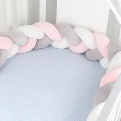 200cm Bettumrandung Geflochten Bettschlange Babybett Stoßstange Baby Nestchen Weben Kantenschutz Kopfschutz Dekoration Für Krippe Kinderbett -Babyprodukte Geschäft 12cc97dfdc5b78980bbac0b3f223fc55 1