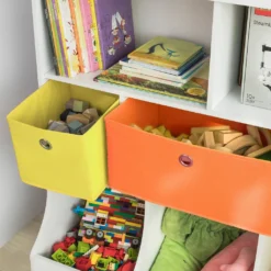 SoBuy KMB26-W Kinder Bücherregal Kinderregal Mit 5 Ablagefächern Und 3 Stoffboxen Spielzeugregal Aufbewahrungsregal Für Kinder Spielzeug-Organizer Weiß 14 SoBuy KMB26-W Kinder Bücherregal Kinderregal Mit 5 Ablagefächern Und 3 Stoffboxen Spielzeugregal Aufbewahrungsregal Für Kinder Spielzeug-Organizer Weiß -Babyprodukte Geschäft 13dfce21140094133bb3818a80b098cd