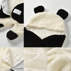 Wickeldecke Mit Kapuze Für Babys, Neugeborenes Erhält Wickeldecke Aus Fleece Schlafsack Für Babys Und Mädchen (Schwarz) -Babyprodukte Geschäft 17ac019e855873dab807a8b0ff77e419