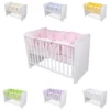 Lorelli Babybett-Nestchen 4-teilig Rundum, Babybett 120 X 60 Cm, 100% Baumwolle Rosa