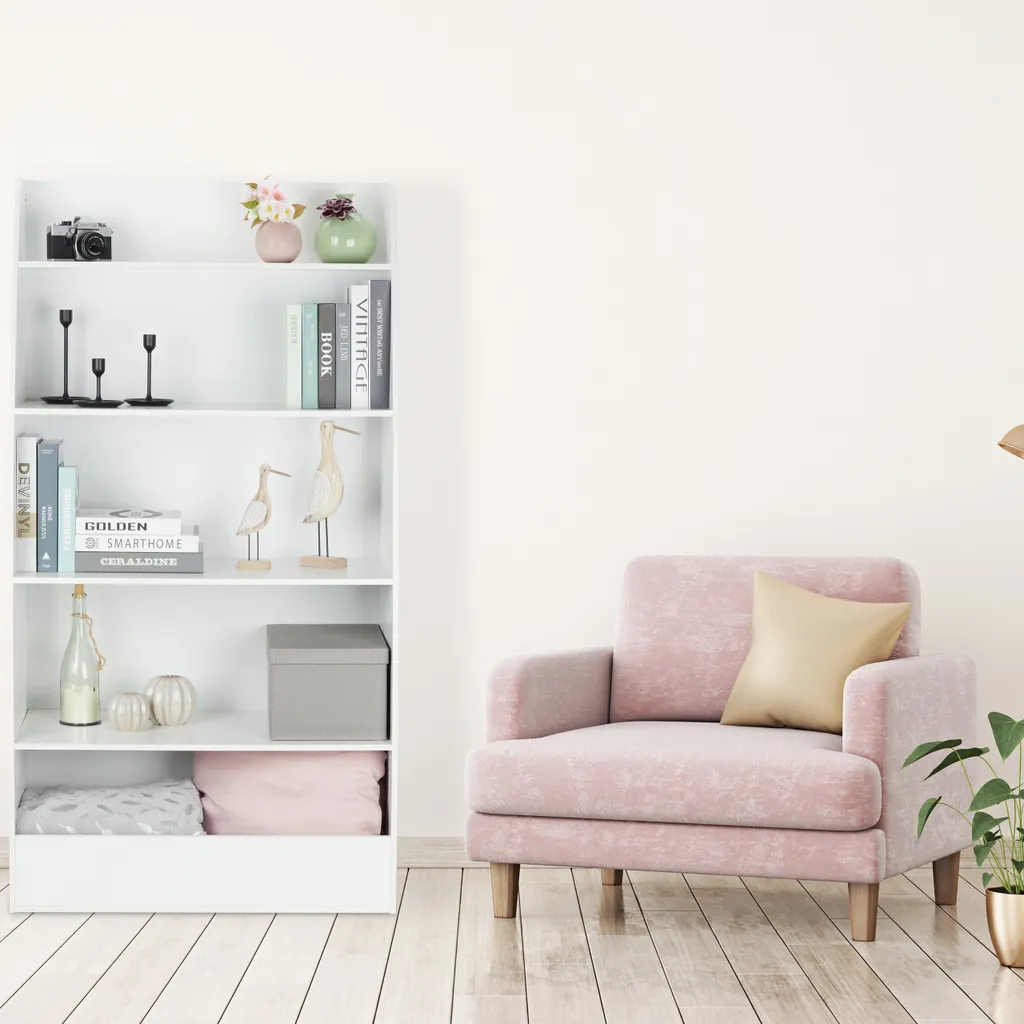 Relaxdays Bücherregal Kinder Weiß 3 Relaxdays Bücherregal Kinder Weiß – Bild 3