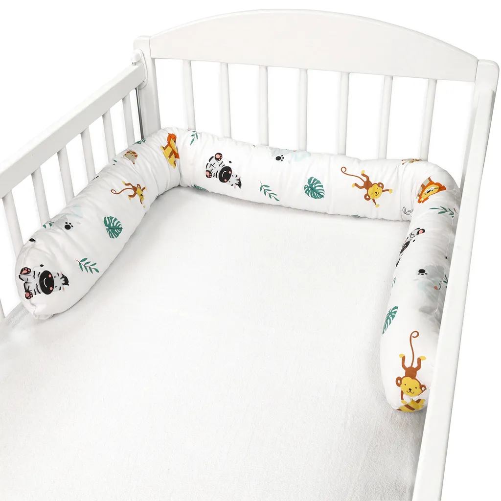 Bettschlange Baby Bettumrandung 200 Cm - Nestchenschlange Bettrolle Für Babybett Gitterbett Beistellbett Umrandung Safari Motiv 2 Bettschlange Baby Bettumrandung 200 Cm - Nestchenschlange Bettrolle Für Babybett Gitterbett Beistellbett Umrandung Safari Motiv – Bild 2