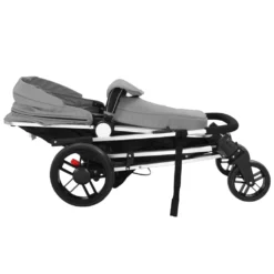 VidaXL 2-in-1 Buggy/Kinderwagen Aluminium Grau Und Schwarz -Babyprodukte Geschäft 1a66fd676f8c193bdb18197e81b9aa62