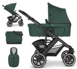 ABC Design Salsa 4 Air Kombikinderwagen Set - (G2) Kollektion 2023, Farbe Kinderwagen:Basil -Babyprodukte Geschäft 1aa8b52f8e2c4831bb3911bc20e7c9b6