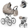 Kinderwagen Retro 3 In 1 „Roan Emma“ (E-73) – Sportsitz, Autositz Und Mega Zubehör
