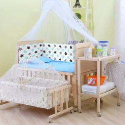 Baby Bettumrandung Nestchen Babybett Umrandungen Bettnestchen Kopfschutz Für Kinderbett Beistellbett Gitterbett 130x30 Cm (Weiß) -Babyprodukte Geschäft 1ceea3db2dc946814d9659efadc1f8bc