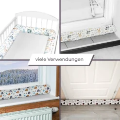 Bettschlange 400 Cm Nestchenschlange Für Baby Bettrolle 4m Bettumrandung Babybettschlange Baumwolle Eulen Und Hasen -Babyprodukte Geschäft 1db2e7d4b8ebed1187ab77a7aaac0ccc