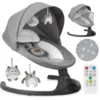 Babywippe Baby Schaukelstuhl Mit 5 Schwingungsamplituden Musik Timing Und Bluetoothfunktion Momi LAMI