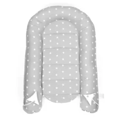 Babynest Kokon Neugeborene 90 X 50 Cm - Handmade Kuschelnest Baby Nestchen Aus Baumwolle Sternchen Grau-Weiß -Babyprodukte Geschäft 1f3e29d880073bd515766b299ef02d3e