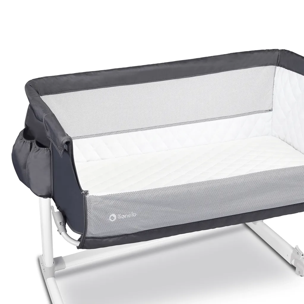 Lionelo Theo 2in1 Reisebett Beistellbett Kinderbett Ab Geburt Bis 9kg Dunkelgrau 4 Lionelo Theo 2in1 Reisebett Beistellbett Kinderbett Ab Geburt Bis 9kg Dunkelgrau – Bild 4