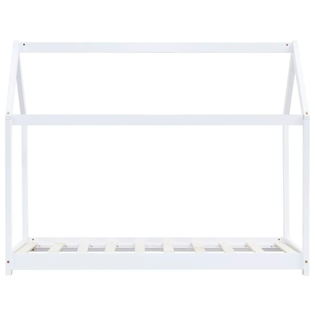 VidaXL Kinder-Bettgestell Weiß Massivholz Kiefer 70 X 140 Cm 3 VidaXL Kinder-Bettgestell Weiß Massivholz Kiefer 70 X 140 Cm – Bild 3