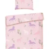 MyToys COLLECTION Möbel Bettwäsche Baumwoll Cretonne, Pferde, Rosa, 135 X 200 Cm + 80 X 80 Cm Von Pötter Bettwäsche 100% Baumwolle Ins Bett Gehen & Einschlafen Bettwäsche 135 X 200 Cm HK22 Fkatkizi21 Fkat21 Kinderbettwäsche Bettbezug Bettzeug Kinderbe...