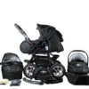 Bergsteiger Milano Kinderwagen, 3-in-1 Kombikinderwagen, Megaset 10-teilig Inkl. Babyschale, Sportwagen Und Zubehör