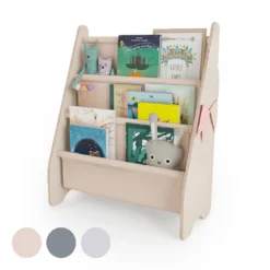 MAMOI® Bücherregal Für Kinder, Bücherkiste Für Kinderzimmer, Book Shelf, Buchregal, Wandregal Kinderregal, Kinderbücherregal, Bücherbank Aus Holz Für Kleinkind, Kindermöbel Für Kleines Kind