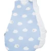 Roba Schlafsack, 90cm, Ganzjahres Babyschlafsack, Atmungsaktive Baumwolle, 'Kleine Wolke Blau'