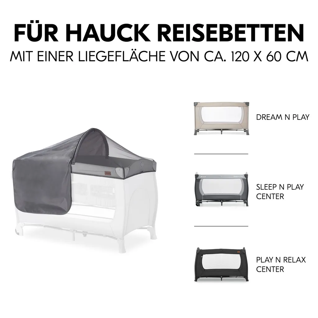 Hauck Travelbed Canopy Grey 10 Hauck Travelbed Canopy Grey – Bild 10