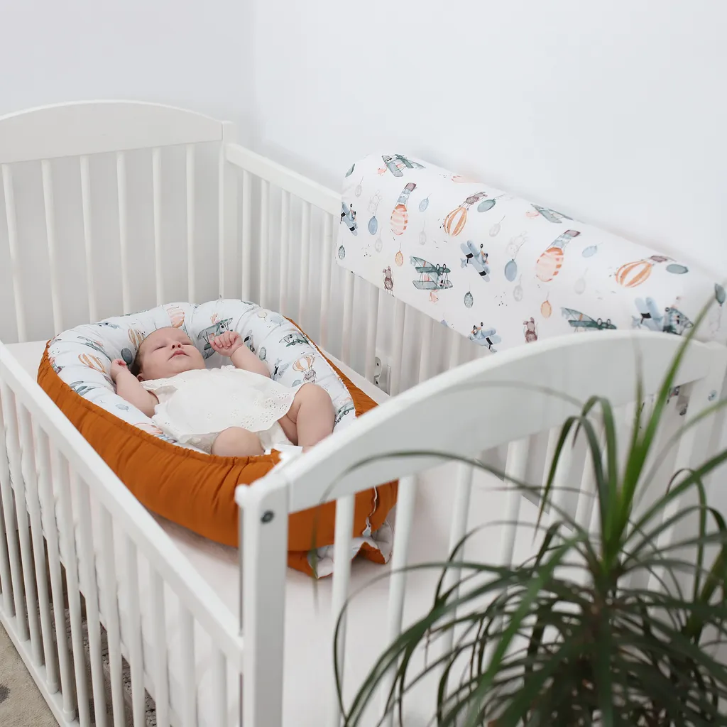 Bettkantenschutz Für Kinderbetten 90 Cm - Schutz Für Bettrahmen Kantenschutz Kinder Babybett Baumwolle Luftballons 5 Bettkantenschutz Für Kinderbetten 90 Cm - Schutz Für Bettrahmen Kantenschutz Kinder Babybett Baumwolle Luftballons – Bild 5