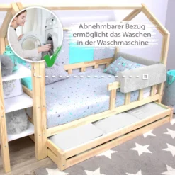 Bettkantenschutz Für Kinderbetten 90 Cm - Schutz Für Bettrahmen Kantenschutz Kinder Babybett Hellgrau Minky -Babyprodukte Geschäft 27f6591bb8362be1ad6a1f40ac0bebd0