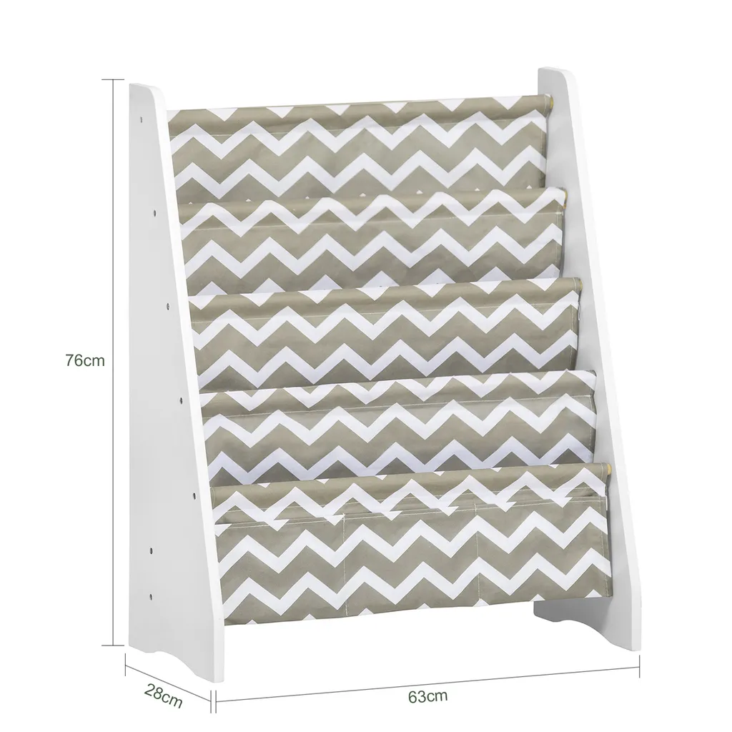 SoBuy KMB50-HG Kinder-Bücherregal Hängefächerregal Zeitungsständer Mit 4 Ablagefächern Büchergestell BHT Ca: 63x76x28cm 4 SoBuy KMB50-HG Kinder-Bücherregal Hängefächerregal Zeitungsständer Mit 4 Ablagefächern Büchergestell BHT Ca: 63x76x28cm – Bild 4