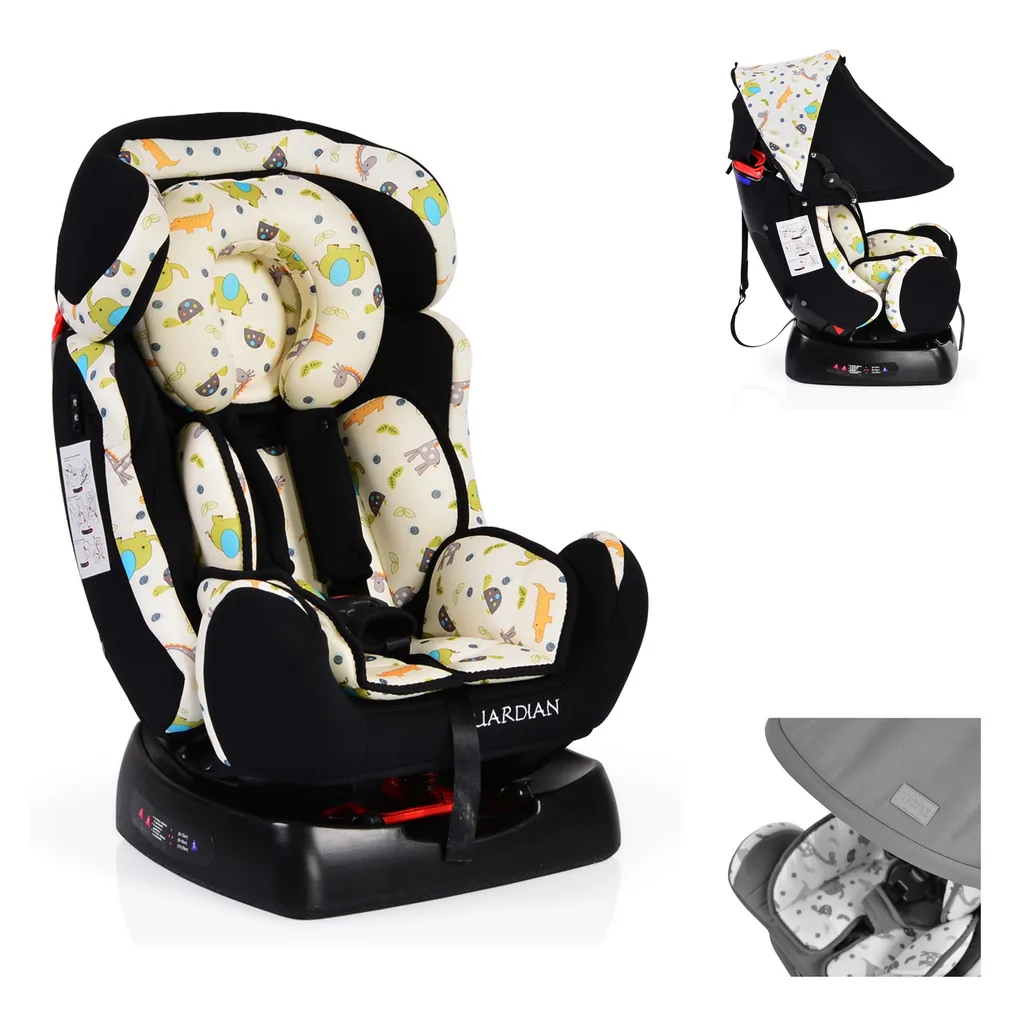 Kindersitz Guardian Gruppe 0/1/2 (0 - 25 Kg) Mit Kopfpolster Von 0 Bis 7 Jahre Schwarz 2 Kindersitz Guardian Gruppe 0/1/2 (0 - 25 Kg) Mit Kopfpolster Von 0 Bis 7 Jahre Schwarz – Bild 2
