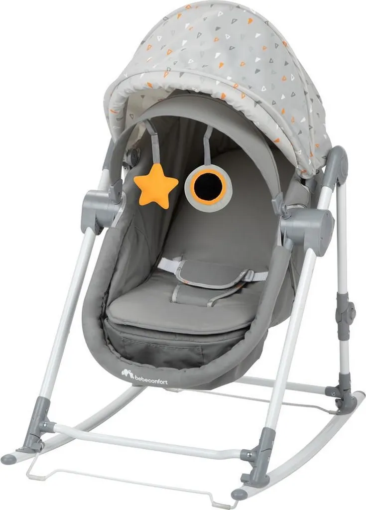 Maxi-Cosi Bebe Confort Calys Babywippe, 3 In 1 Babywippe, Babyschaukel Nutzbar Ab Der Geburt Bis Ca. 9 Monate, Warm Grey