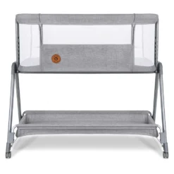 Lionelo Luna Ein Tragbares Beistellbett Mit Einer Matratze, Reisebett, Von Neugeboren Bis 9 Kg, In Der Höhe Und Der Neigung Verstellbar, 4 Rädern Mit Bremse, Befestigung Zum Elternbett