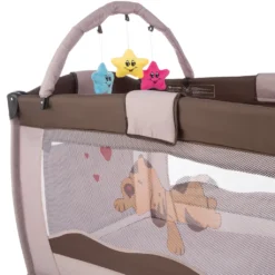 Tectake Kinderreisebett Hund 132x75x104cm Mit Wickelauflage Und Transporttasche - Braun -Babyprodukte Geschäft 309a60ccdc7fdeb47653af83a98be869