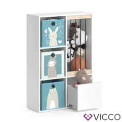 Vicco Aufbewahrungsregal Luigi Weiß 72 X 107,8 X 29,2 Cm Holzwerkstoff Inkl. Faltboxen -Babyprodukte Geschäft 3265b006a18767f23eabb92e92943d7c
