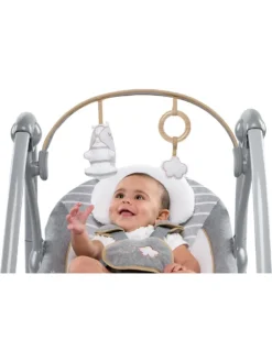 Ingenuity Baby Ingenuity, Bella Teddy Zusammenklappbare Und Tragbare Babyschaukel Mit 5 Schaukelgeschwindigkeiten, 8 Melodien, 5-Punkt Sicherheitsgurt Und Hochwertigem Plüsch Babyschaukeln Wippen -Babyprodukte Geschäft 35e1ef1559b13ff946d1bda1ee863e94