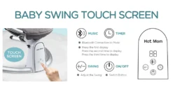 Hot Mom Babywippe Elektrische Babyschaukel Mit 5 Stufen Schaukelfunktion, Baumwolle Babywiege Mit Musik Durch Bluetooth, 2022 Style (Beige) 10 Hot Mom Babywippe Elektrische Babyschaukel Mit 5 Stufen Schaukelfunktion, Baumwolle Babywiege Mit Musik Durch Bluetooth, 2022 Style (Beige) -Babyprodukte Geschäft 37d65d67cd27e6caff095768a53e9199