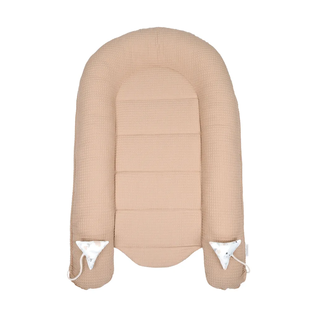 Babynestchen Set Neugeborene 90x50 Cm Waffelbaumwolle - Kuschelnest Baby Nestchen 5-teilig Kokon Eule Braun 7 Babynestchen Set Neugeborene 90x50 Cm Waffelbaumwolle - Kuschelnest Baby Nestchen 5-teilig Kokon Eule Braun – Bild 7