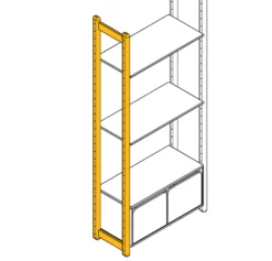 Maxi 2 Pfosten Inkl. Montagematerial Für Flexa Shelfie - Natur