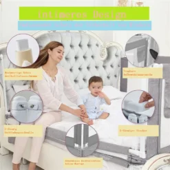 Zehnhase Bettgitter Bettschutzgitter Kinderbettgitter Babybettgitter 200 Cm, Grau, 1 Seite -Babyprodukte Geschäft 3b82fcf893c6735a5856b0b1e7af5441