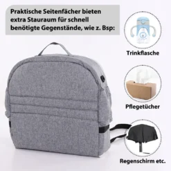 JOYCUTE - 2 In 1 Babynest, Reisebett Bzw. Reisetasche, Faltbare Krippe, Nestchen, Grau -Babyprodukte Geschäft 3d638e6e3b4df1370e09a6bbab736988