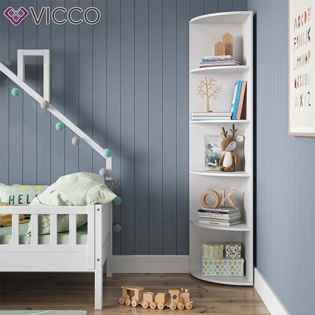 Vicco Eckregal Ecki Weiß 180 X 40 X 40 Cm Holzwerkstoff 4 Vicco Eckregal Ecki Weiß 180 X 40 X 40 Cm Holzwerkstoff – Bild 4