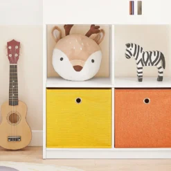 SoBuy KMB49-W Kinder Bücherregal Mit Haus-Design Kinderregal Mit 2 Stoffboxen Spielzeugregal Aufbewahrungsregal Für Kinder Spielzeug-Organizer Weiß BHT Ca.: 65x91x27cm -Babyprodukte Geschäft 3e617daaca0abcf6b5b1fc298878b4fd