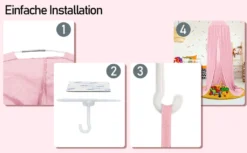 Wolketon Betthimmel Mueckennetz Fantasie Baldachin Moskitonetz Kinder Fliegennetz Maedchen,Rosa -Babyprodukte Geschäft 3eb50d35ff8e0c95adaa43c02e4a189d