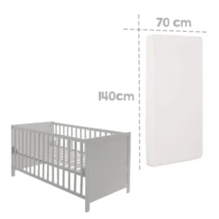 Roba Kombi-Kinderbett 'Sternenzauber Grau', 70 X 140 Cm, Taupe, 3-fach Verstellbar, Schlupfsprossen Umbaubar Zum Juniorbett -Babyprodukte Geschäft 40203ce5475860b8dd0715dc7bfe0a28