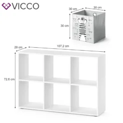 Vicco Raumteiler Weiß 107,2 X 72,6 X 29 Cm Holzwerkstoff Inkl. 6 Faltboxen 9 Vicco Raumteiler Weiß 107,2 X 72,6 X 29 Cm Holzwerkstoff Inkl. 6 Faltboxen -Babyprodukte Geschäft 40b2c28918d61f326306984c04e4e876